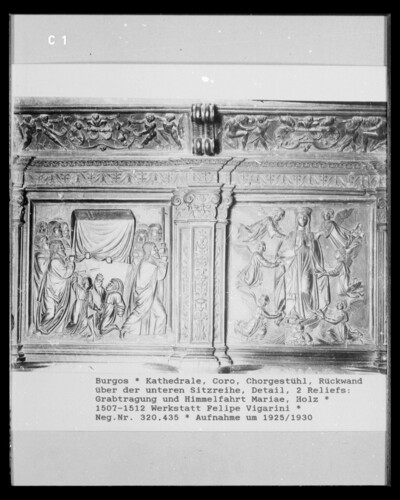 Relief: tomb and Ascension of the Virgin