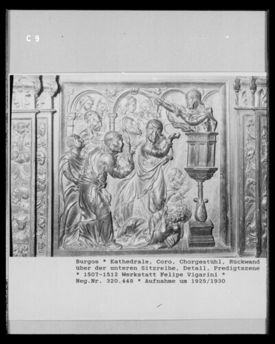 Relief: sermon scene
