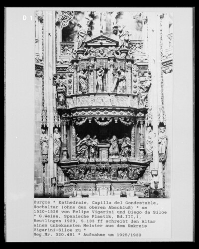 The altar of Mary of the Capilla del Condestable