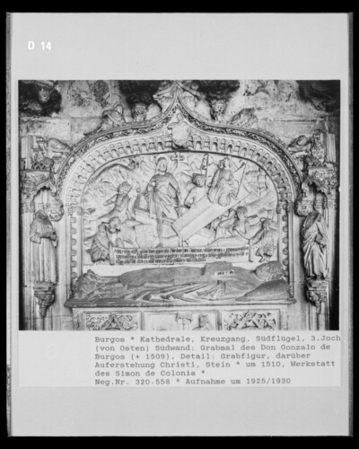 Headstone of Don Gonzalo de Burgos, died 1509