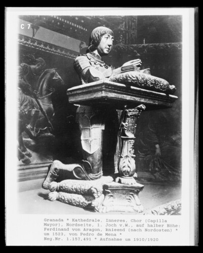 Ferdinand of Aragon kneeling as intercessor and founder