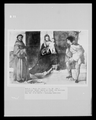 Mary with Child, Saint Anthony and Saint Roch