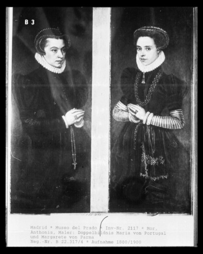 Double picture: Maria of Portugal and Margaret of Parma