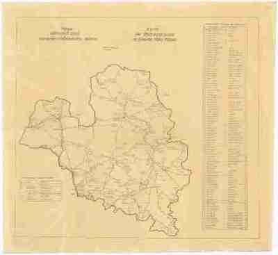 Mapa okresních silníc [sic] moravsko-třebovského okresuKarte des Bezirksstrassen im Bezirke Mähr. Trübau