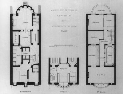 Maison Rue De Turin 12 A Bruxelles Plans De L Hotel Tassel Europeana