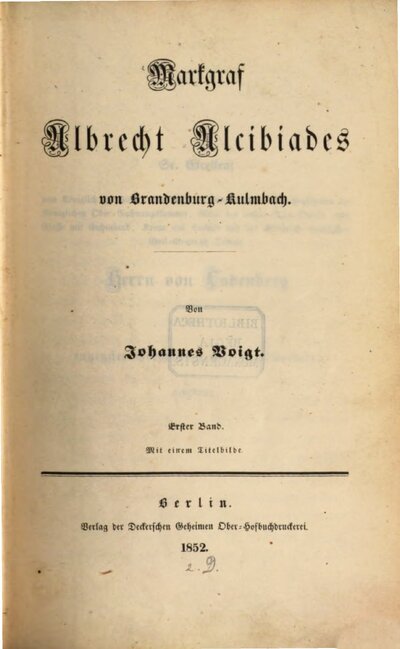 Markgraf Albrecht Alcibiades von Brandenburg-Kulmbach, 1