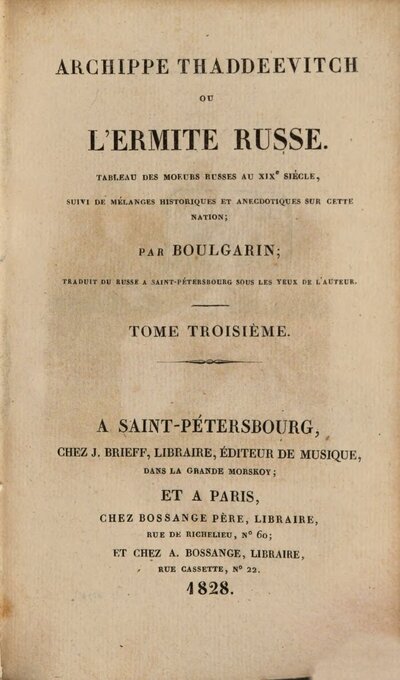 Archippe Thaddeevitch ou l'Eremite Russe : Tableau des moeurs russes au XIX. siècle ..., 3