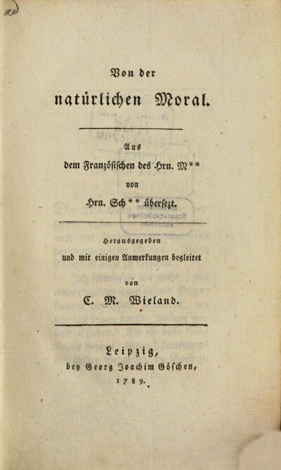 Von der natürlichen Moral