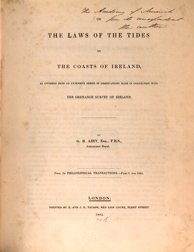 On the Laws of the Tides on the Coasts of Ireland