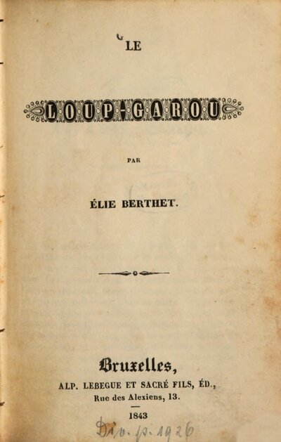 Le loup-garou par Élie Berthet
