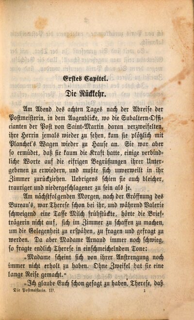 Die Postmeisterin : Eine Erzählung aus der neuern Zeit. Von Elie Berthet. Deutsch von A. Kretzschmar, 3