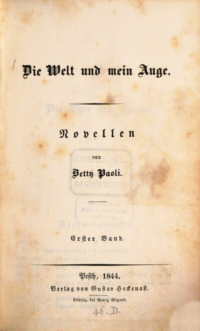 Die Welt und mein Auge : Novellen, 1