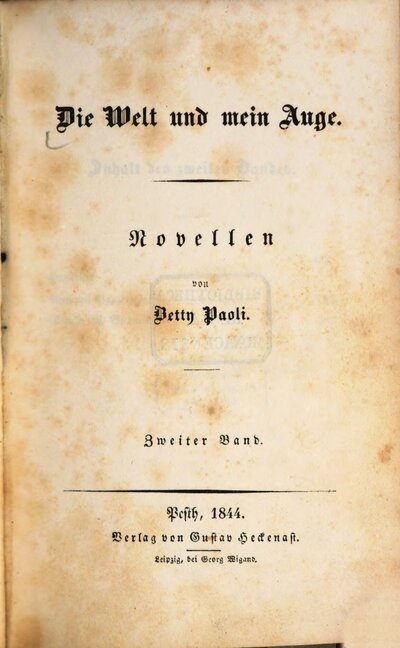 Die Welt und mein Auge : Novellen, 2