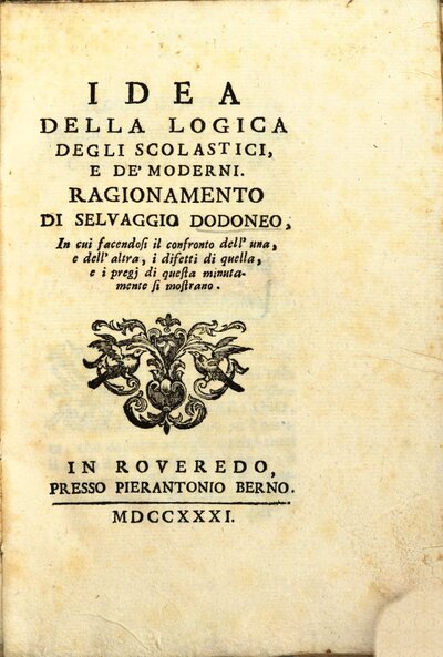 Idea della Logica degli Scolastici e di Moderni