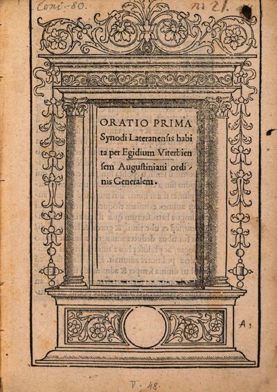 Oratio prima synodi Lateranensis ...