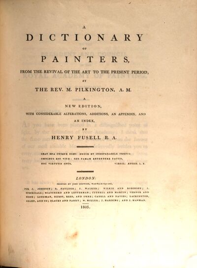 A Dictionary of Painters : from the revival of the art to the present period