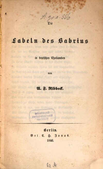 Die Fabeln des Babrius
