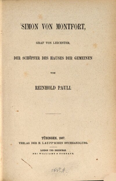 Simon von Montfort, Graf von Leicester, der Schöpfer des Hauses der Gemeinen