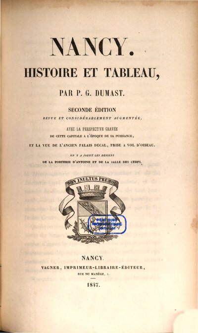 Nancy : histoire et tableau