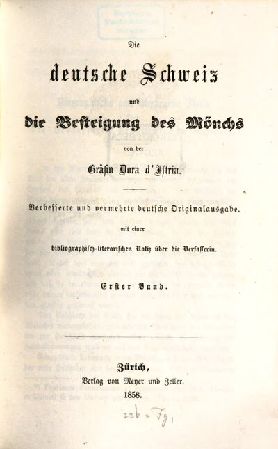 Die deutsche Schweiz und die Besteigung des Mönchs, 1