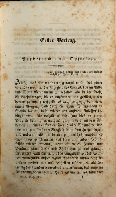 Eucharistia : zwölf Vorträge über das heilige Meßopfer