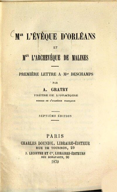 Mgr l'Évêque d'Orléans et Mgr l'Archevêque de Malines, 1