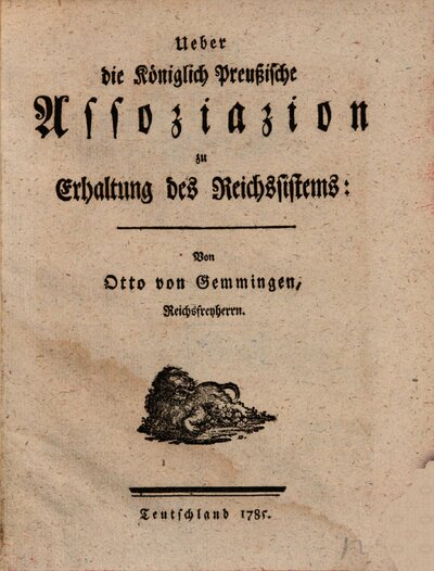 Ueber die Königlich Preussische Assoziazion zu Erhaltung des Reichssistems