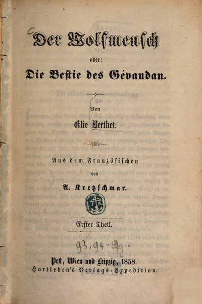 Der Wolfmensch oder: Die Bestie des Gévaudan, 1