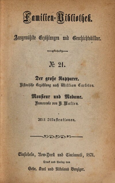 Der große Rapparee : historische Erzählung