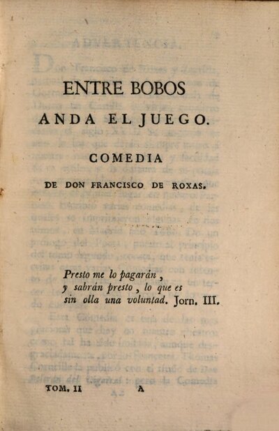 Theatro Hespañol, 1,2. Comedias De Figurón ; 2
