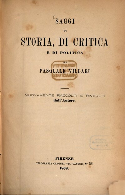 Saggi di storia, di critica e di politica