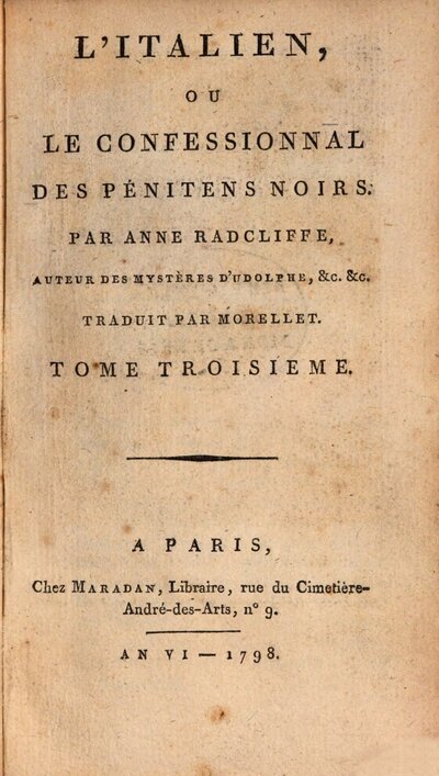 L' Italien, Ou Le Confessionnal Des Pénitens Noirs, 3