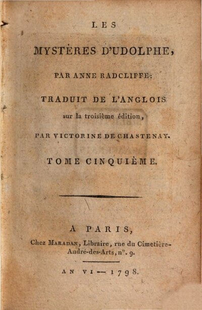 Les Mystères D'Udolphe, 5