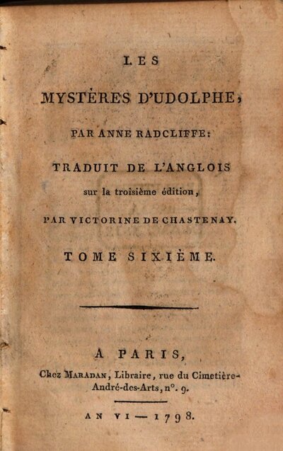 Les Mystères D'Udolphe, 6