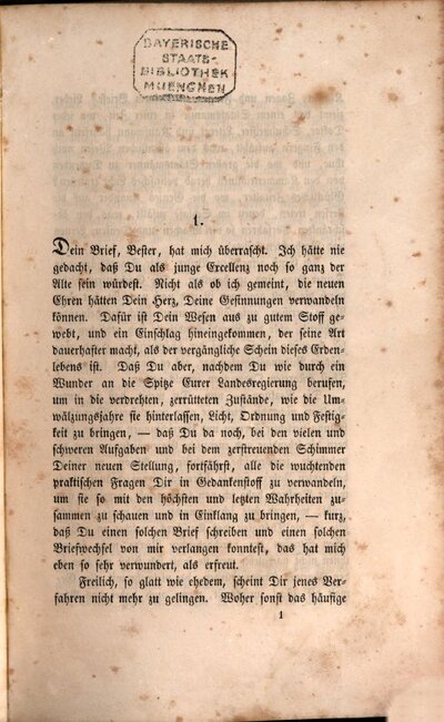 Briefe über Staatskunst