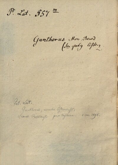 Opus pulcherrimu[m] de tribus vsitatis christianoru[m] actibus: oratione videlicet: ieiunio [et] elemosyna : continens libros tredecim: venerabilis p[at]ris Guntheri ordinis diui Benedicti ...