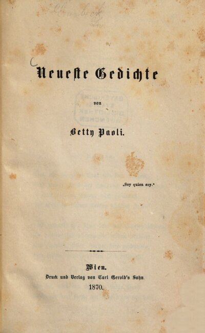 Neueste Gedichte