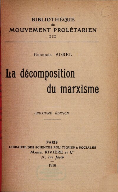 La décomposition du marxisme