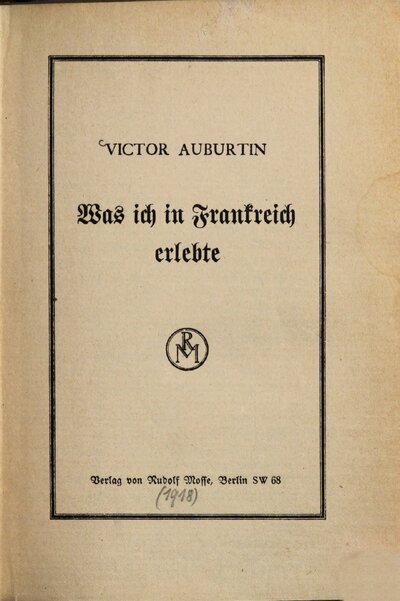 Was ich in Frankreich erlebte