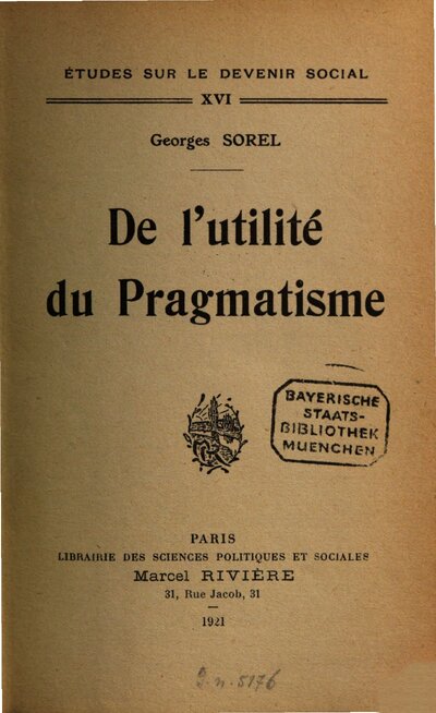 De l'utilité du pragmatisme