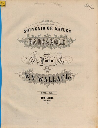 Souvenir de Naples : barcarole pour le piano ; op. 75