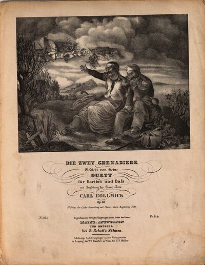 Die zwey Grenadiere : Duett für Bariton und Bass ; mit Begleitung des Piano-Forte ; op. 60