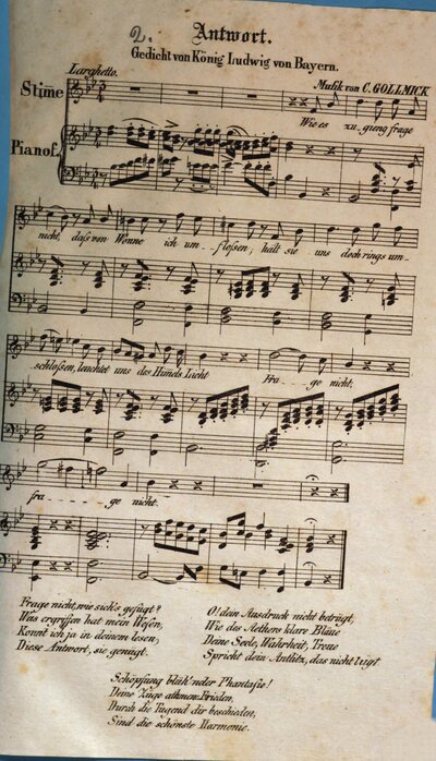 Antwort : Gedicht von König Ludwig von Bayern ; für e. Singst. mit Pianoforte