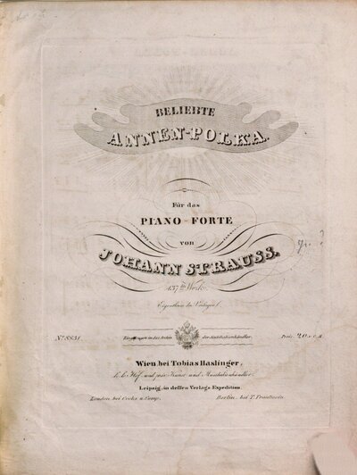 Beliebte Annen-Polka : für das Piano-Forte ; 137tes Werk
