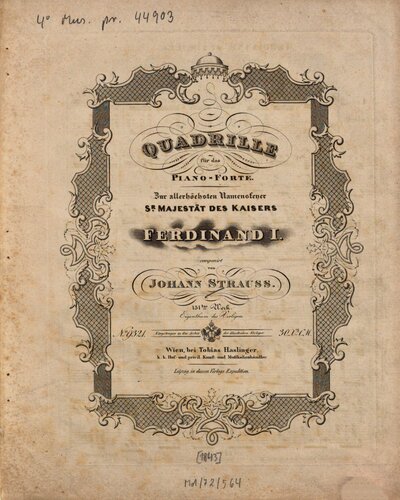 Quadrille : für d. Piano-Forte ; 151. Werk