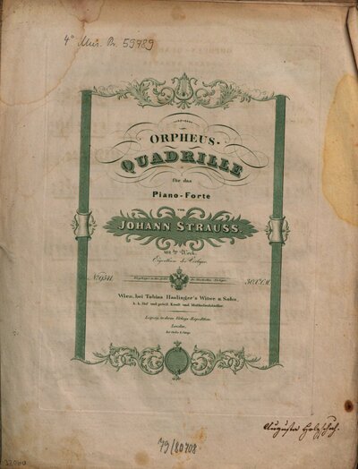 Orpheus-Quadrille : für d. Piano-Forte ; 162. Werk