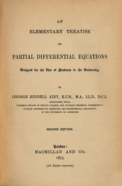 An elementary treatise on partial differential equations : designed for the use of students in the university