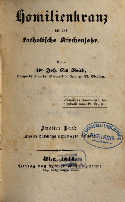 Homilienkranz für das katholische Kirchenjahr, 2