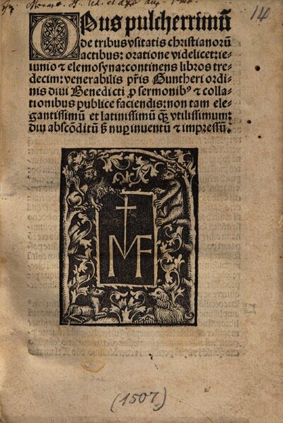 Opus pulcherrimu[m] de tribus usitatis christianoru[m] actibus : oratione videlicet, ieiunio et elemosyna, continens libros tredecim ...