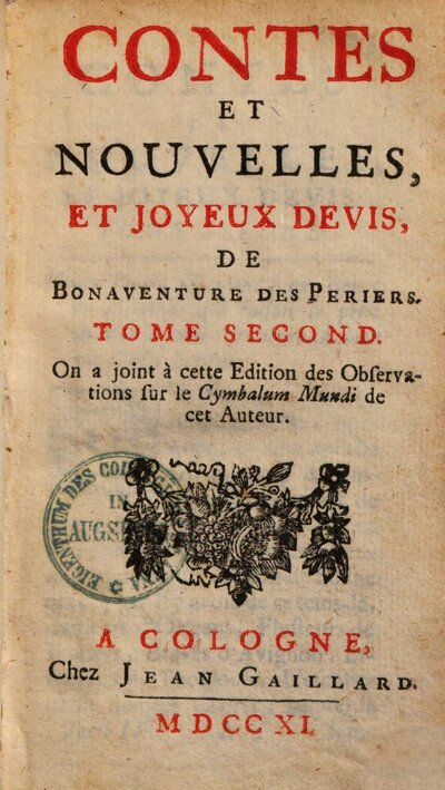 Contes et nouvelles et joyeux devis, 2